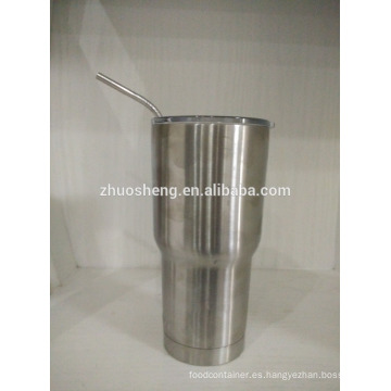 Vacuum Insulated Stainless Steel Travel Tumbler with straw 30oz